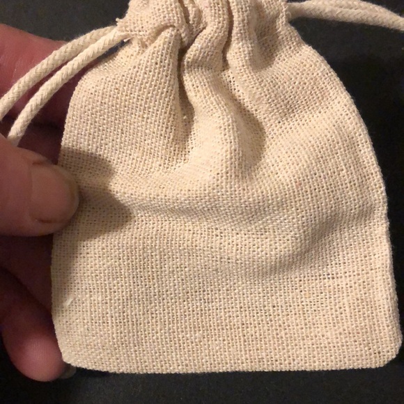 COPY - 10pc JUTE NOVELTY BAGS with COTTON CORD DRAWSTRING 3”x4” - Picture 2 of 6